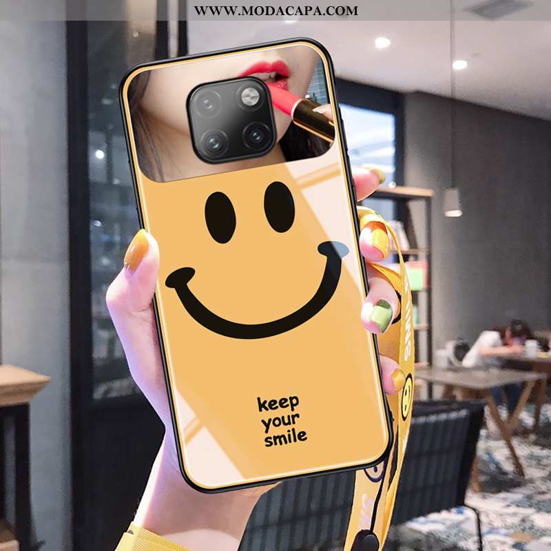 Capas Huawei Mate 20 Pro Super Amarelo Cordao Criativas Slim Casal Telemóvel Barato