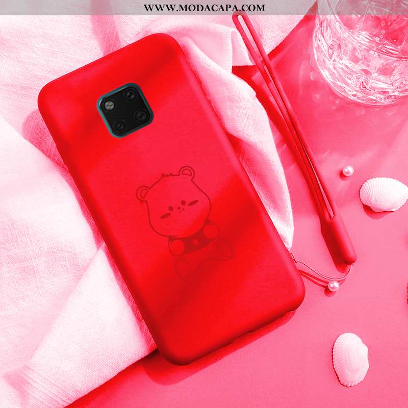 Capa Huawei Mate 20 Pro Bonitos Tendencia Telemóvel Capas Malha Cases Vermelho Barato