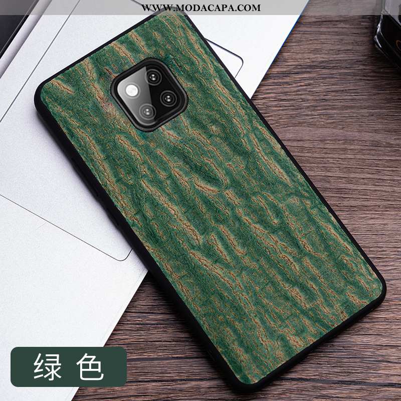 Capas Huawei Mate 20 Rs Couro Criativas Genuíno Protetoras Tendencia Cases Verde Baratas