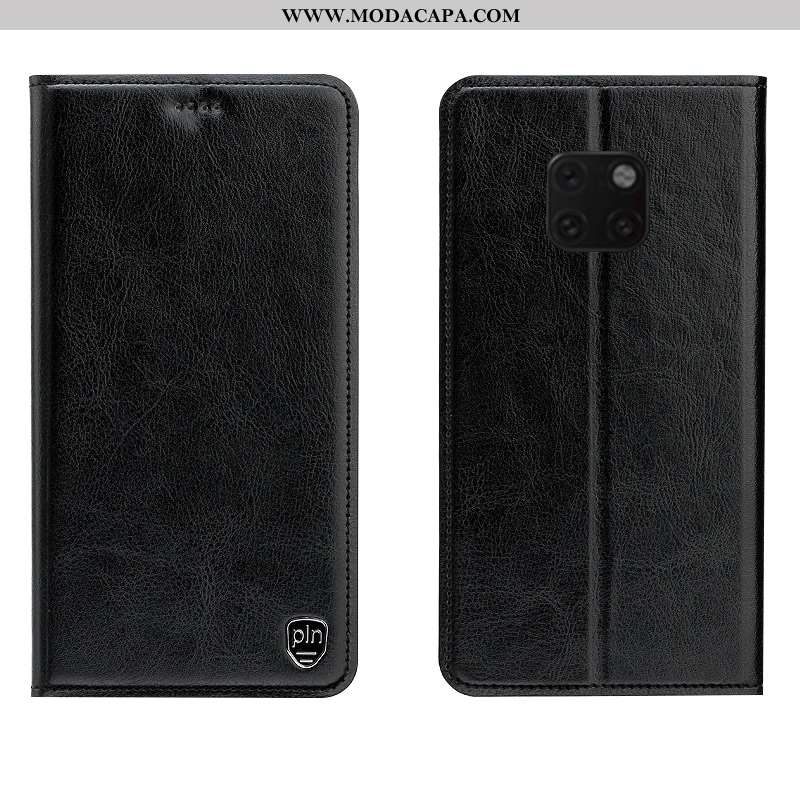 Capa Huawei Mate 20 Rs Protetoras Cinza Completa Cases Couro Genuíno Couro Capas Barato