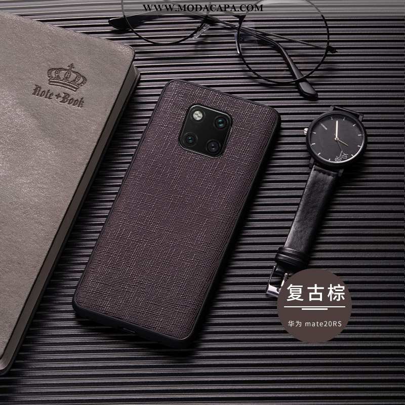 Capas Huawei Mate 20 Rs Couro Telemóvel Cases Antiqueda Slim Genuíno Soft Promoção