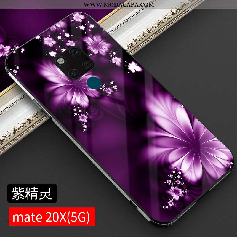 Capas Huawei Mate 20 X Vidro Completa Telemóvel Azul Series Antiqueda Novas Barato