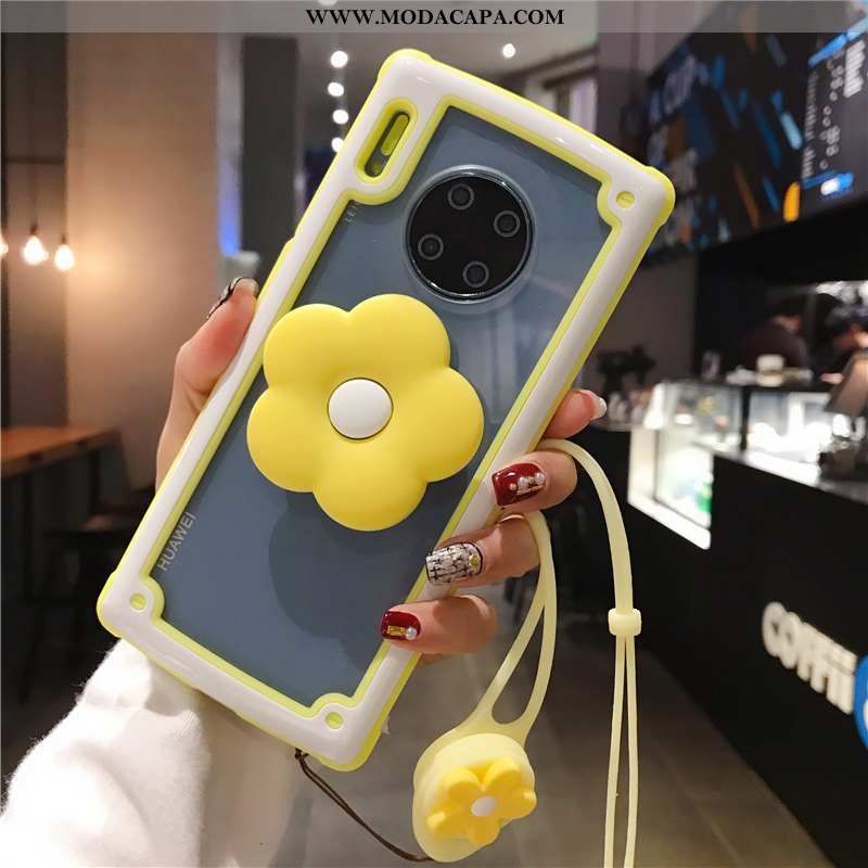 Capas Huawei Mate 30 Protetoras Simples Personalizado Floridas Amarela Cases Telemóvel Promoção