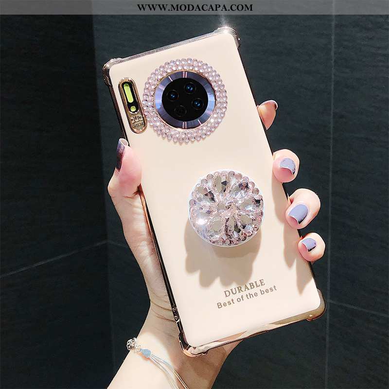 Capas Huawei Mate 30 Personalizada Malha Branco Soft Vaca Telemóvel Baratas