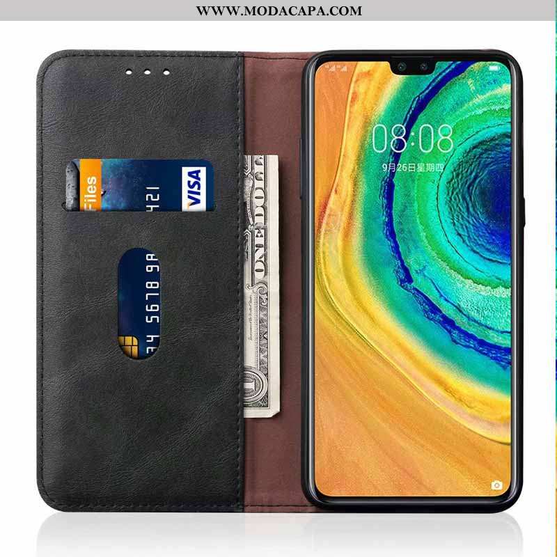 Capa Huawei Mate 30 Couro Legitimo Antiqueda Moda Telemóvel Couro Cover Cases Baratas