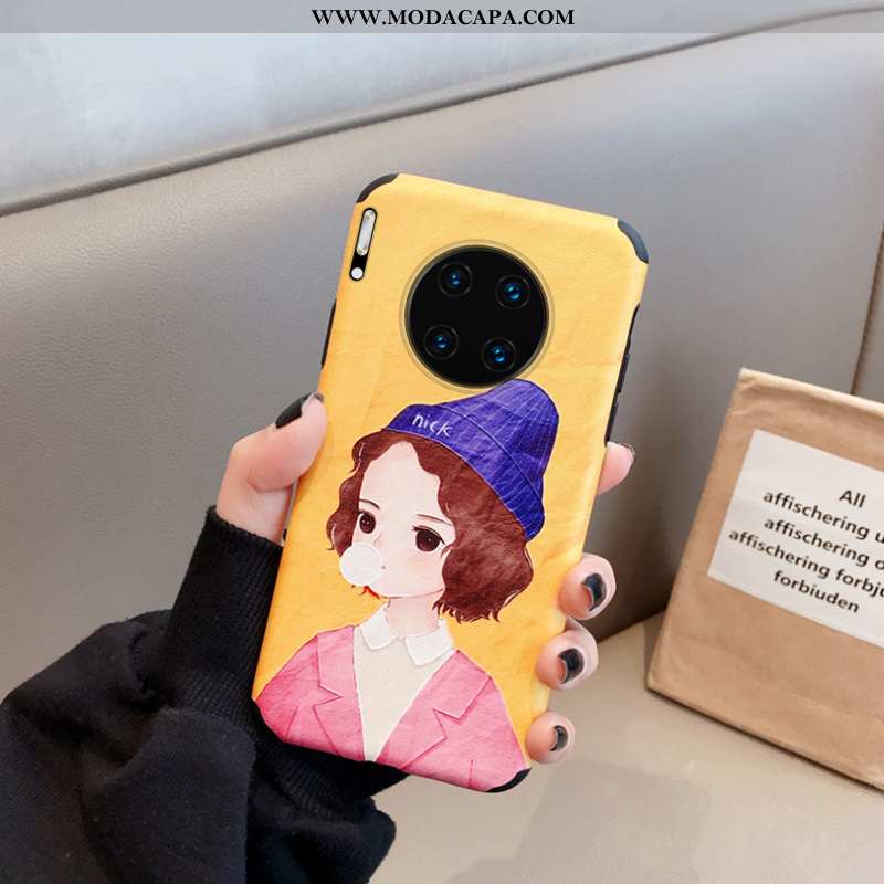 Capas Huawei Mate 30 Fosco Original Amarela Novas Telemóvel Cases Soft Baratas