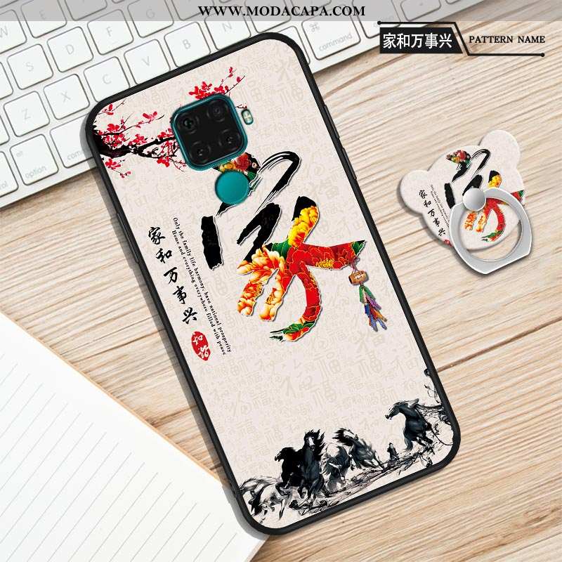 Capa Huawei Mate 30 Lite Desenho Animado Silicone Roxa Telemóvel Protetoras Antiqueda Capas Baratos