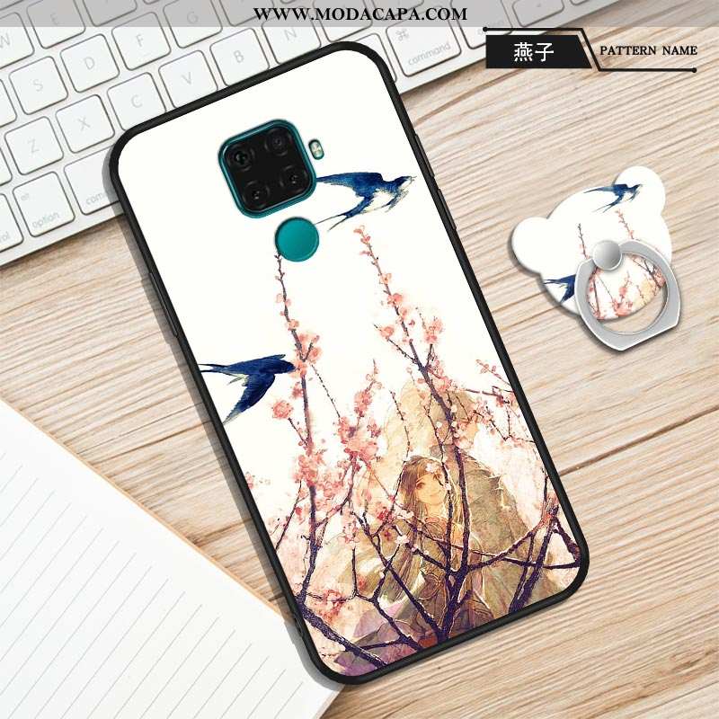 Capa Huawei Mate 30 Lite Desenho Animado Silicone Roxa Telemóvel Protetoras Antiqueda Capas Baratos