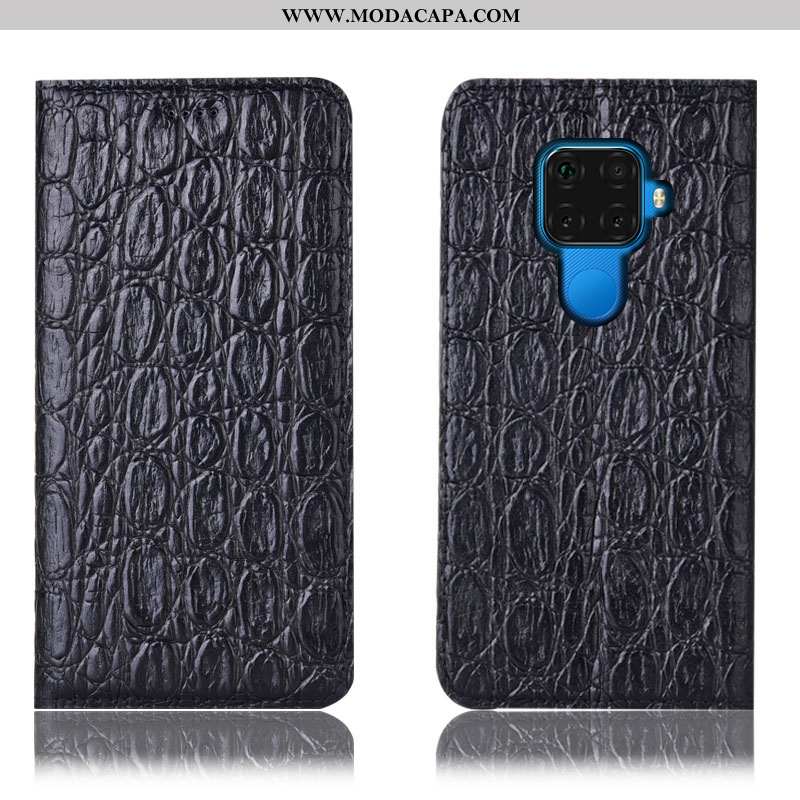 Capa Huawei Mate 30 Lite Couro Genuíno Pedras Cases Cover Antiqueda Protetoras Cor De Vinho Online