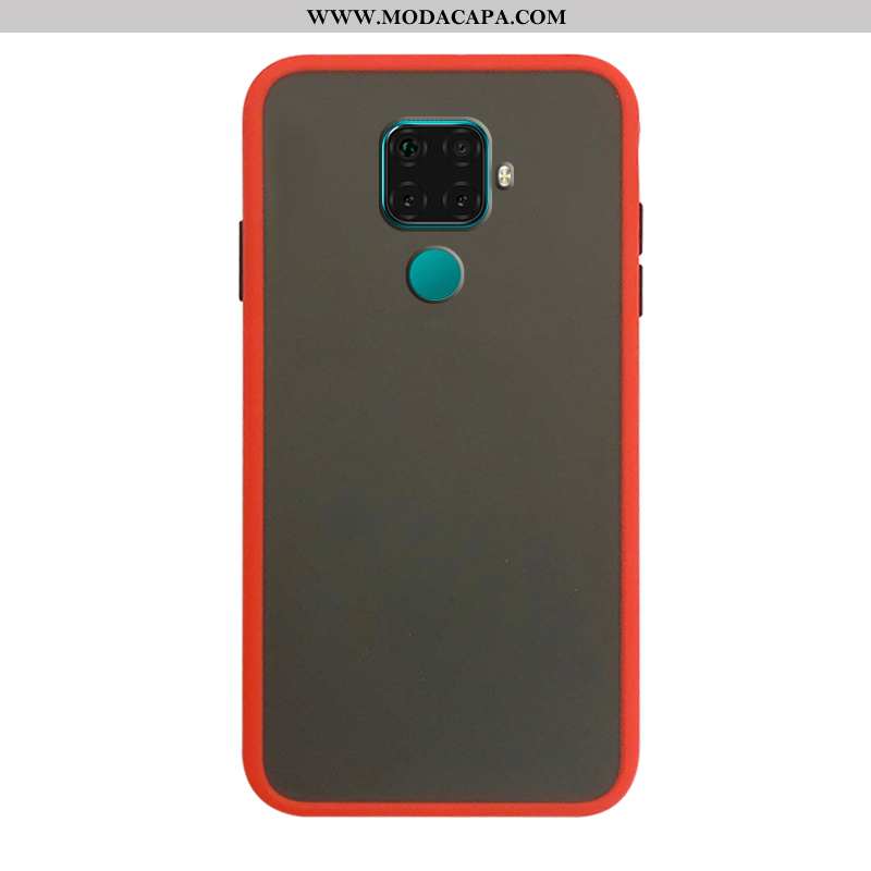 Capa Huawei Mate 30 Lite Fosco Cases Tendencia Vermelho Antiqueda Telemóvel Transparente Online