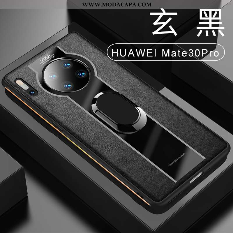 Capas Huawei Mate 30 Pro Slim Super Novas Preto Antiqueda Couro Promoção