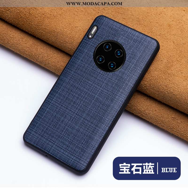 Capa Huawei Mate 30 Pro Slim Layer Tendencia Super Vaca Azul Soft Promoção