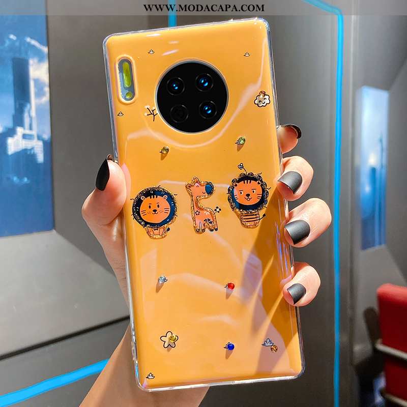 Capa Huawei Mate 30 Pro Soft Amarelo Vermelho Capas Protetoras Telemóvel Silicone Promoção