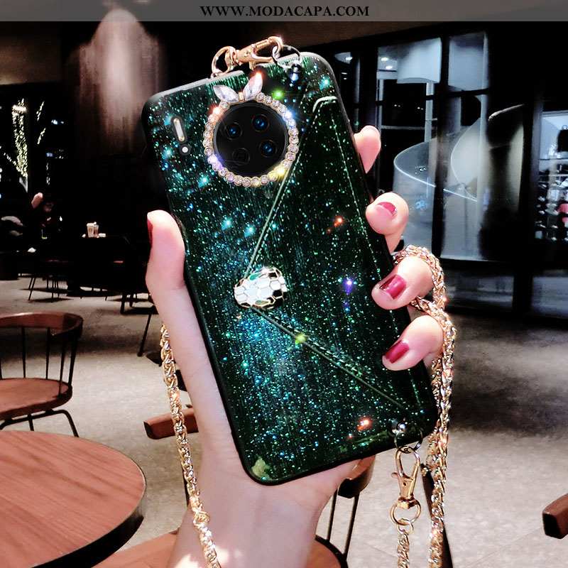 Capas Huawei Mate 30 Pro Carteira Antiqueda Strass Personalizado Vermelho Tendencia Malha Promoção