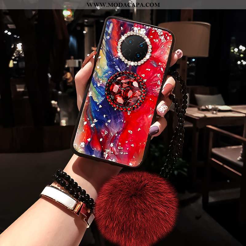 Capa Huawei Mate 30 Pro Moda Silicone Tendencia Vermelho Capas Criativas Malha Promoção