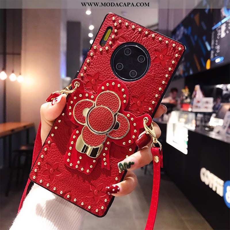 Capas Huawei Mate 30 Pro Cordao Protetoras Cases Suporte Malha Criativas Vermelho Baratos