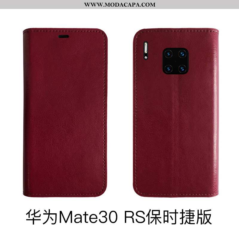 Capas Huawei Mate 30 Rs Couro Legitimo Couro Cases Vaca Telemóvel Completa Venda