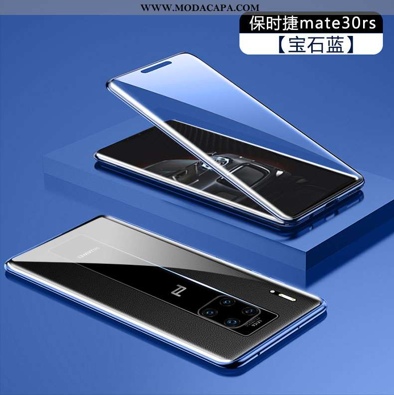 Capa Huawei Mate 30 Rs Vidro Clara Azul Telemóvel Capas Aço Baratas