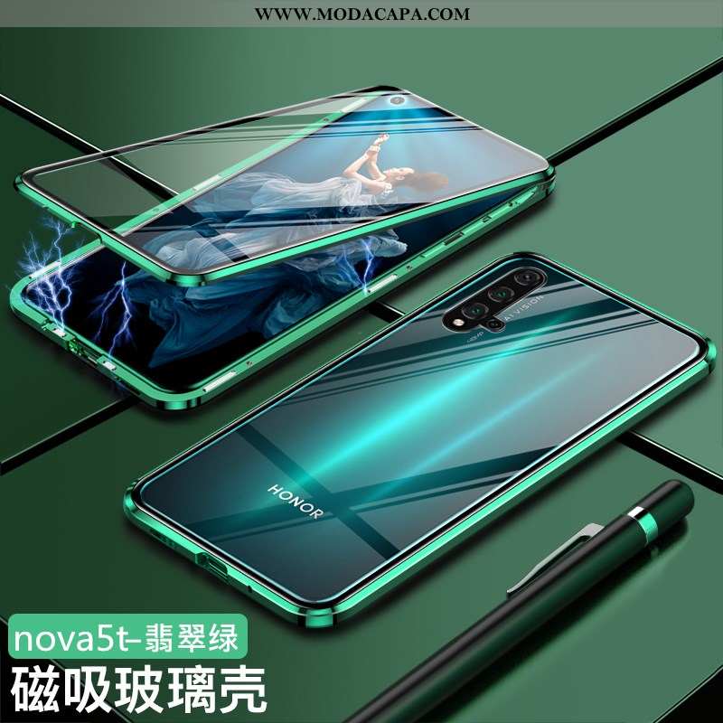 Capa Huawei Nova 5t Vidro Cases Telemóvel Verde Protetoras Antiqueda Capas Barato