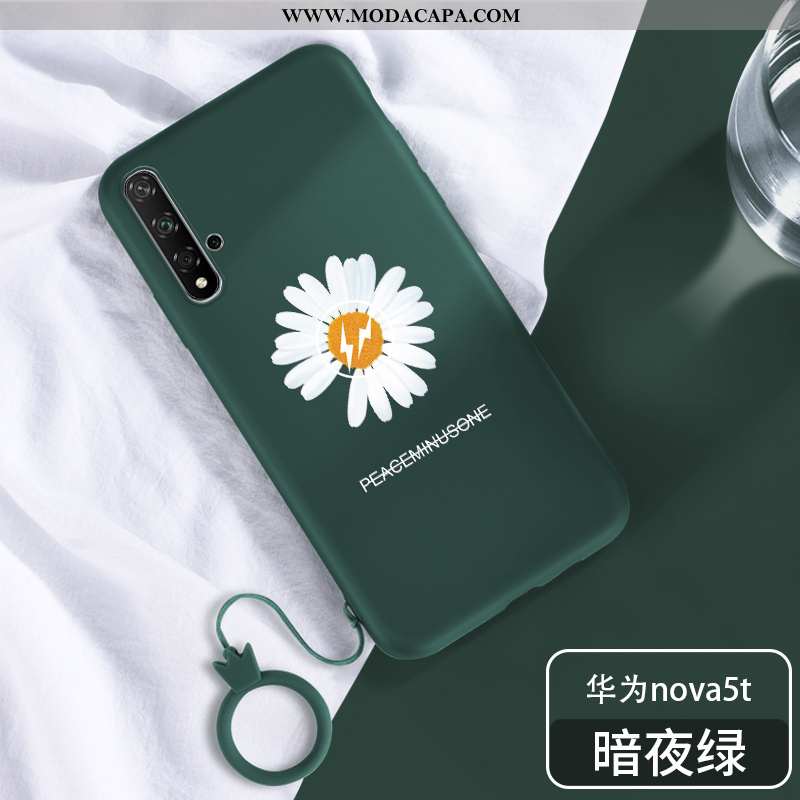 Capa Huawei Nova 5t Protetoras Florais Crisântemo Cordao Criativas Telemóvel Pequena Promoção
