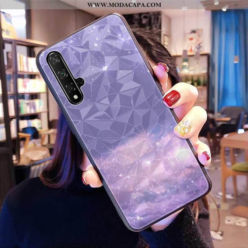 Capas Huawei Nova 5t Quadriculada Diamante Vermelho Verde Telemóvel Pequena Venda