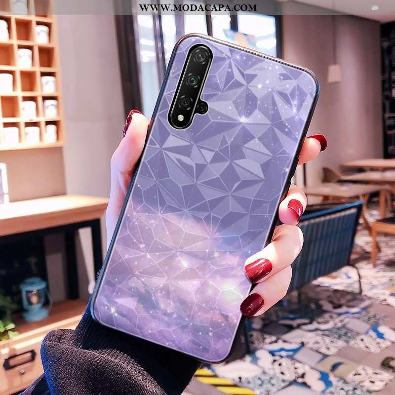 Capas Huawei Nova 5t Quadriculada Diamante Vermelho Verde Telemóvel Pequena Venda