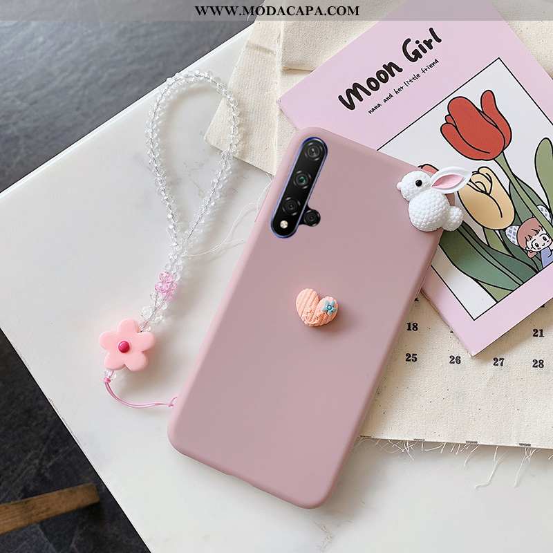 Capa Huawei Nova 5t Slim Capas Super Coelho Coração Novas Rosa Baratos