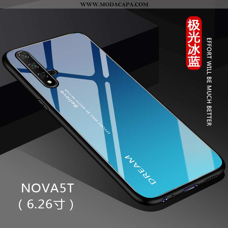 Capas Huawei Nova 5t Vidro Cases Antiqueda Vermelho Costume Lisas Gradiente Venda