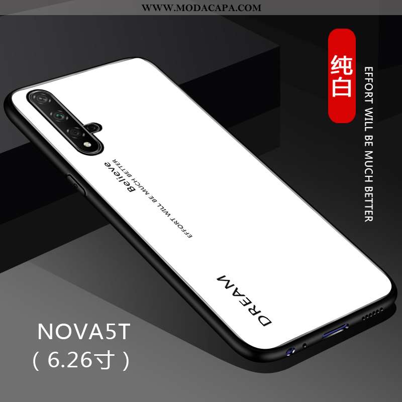 Capas Huawei Nova 5t Vidro Cases Antiqueda Vermelho Costume Lisas Gradiente Venda