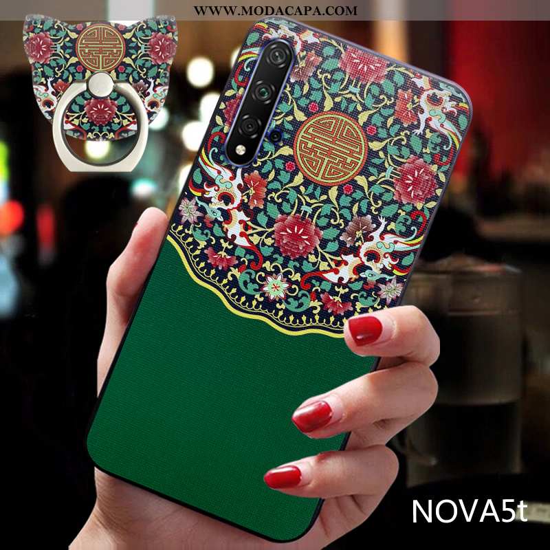 Capas Huawei Nova 5t Silicone Midi Tendencia Suporte Cases Telemóvel Cordao Comprar