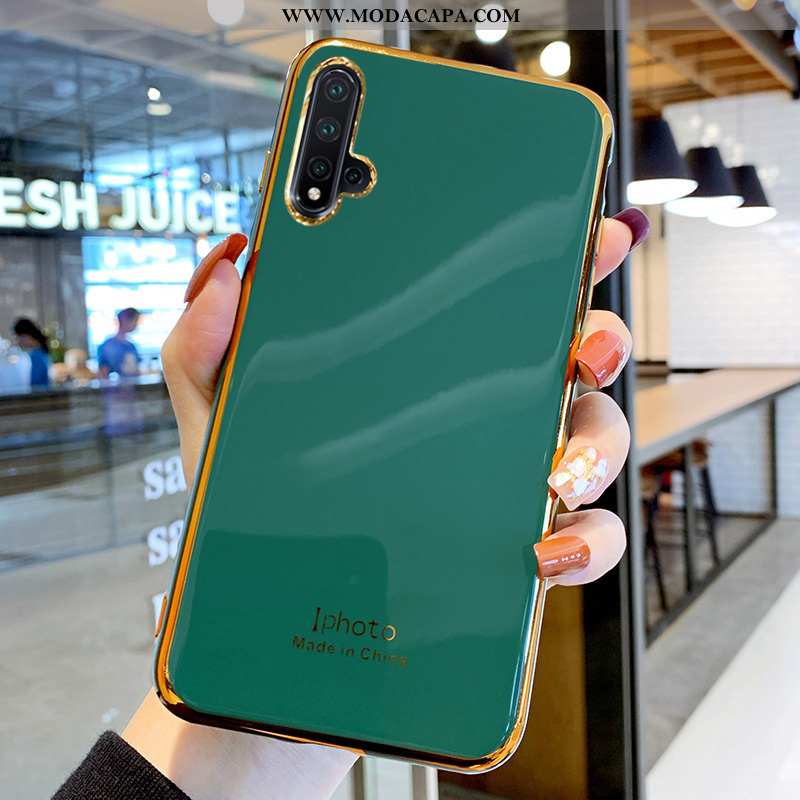 Capas Huawei Nova 5t Tendencia Silicone Telemóvel Protetoras Vermelho Malha Baratas