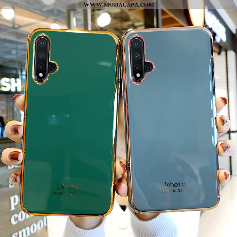 Capas Huawei Nova 5t Tendencia Silicone Telemóvel Protetoras Vermelho Malha Baratas