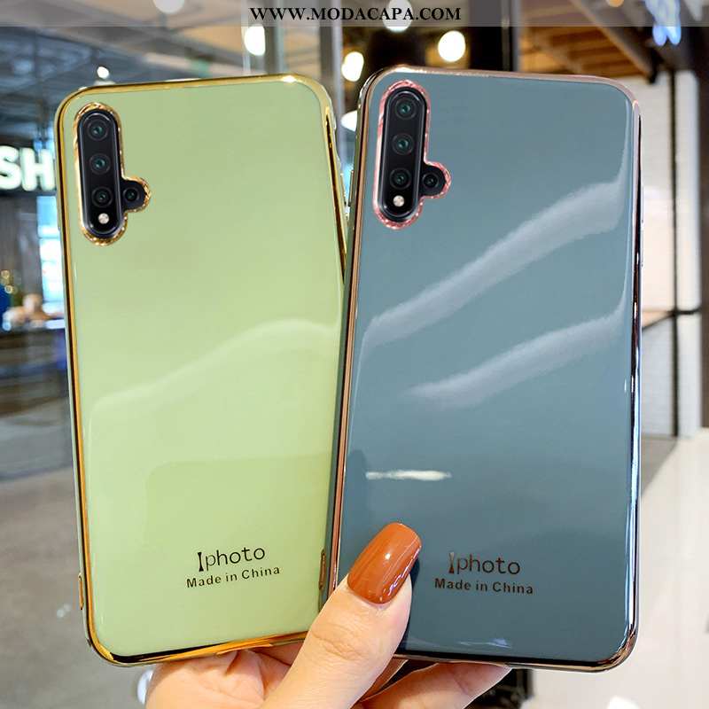 Capas Huawei Nova 5t Tendencia Silicone Telemóvel Protetoras Vermelho Malha Baratas