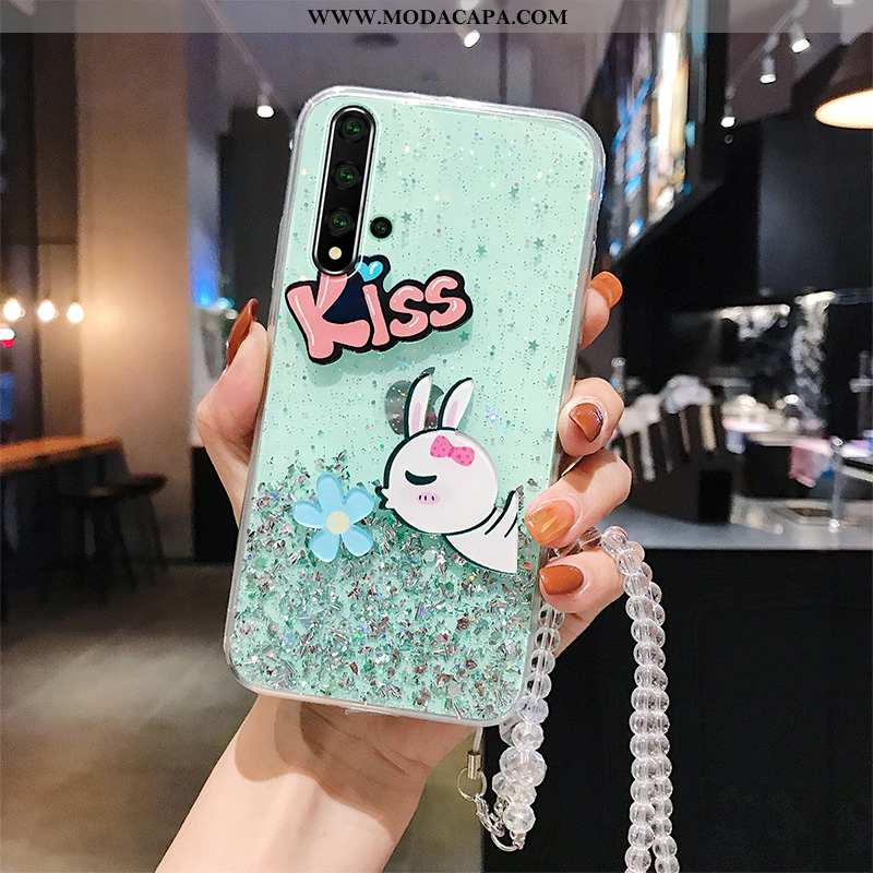 Capa Huawei Nova 5t Soft Desenho Animado Estiloso Protetoras Cases Telemóvel Branco Venda