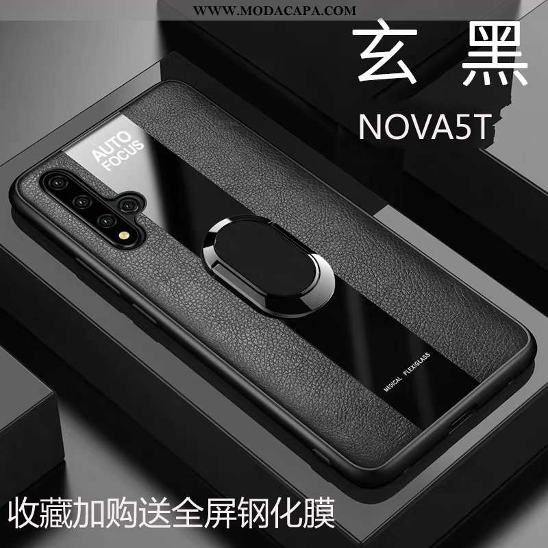 Capa Huawei Nova 5t Soft Telemóvel Antiqueda Completa Preto Silicone Capas Baratos