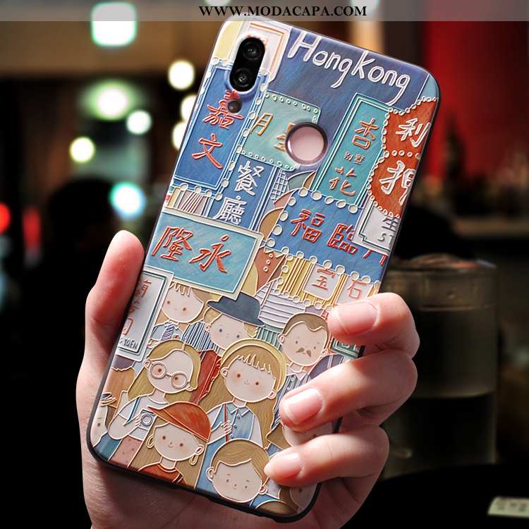 Capas Huawei P Smart 2020 Silicone Desenho Animado Bonitos Tendencia Cases Cordao Completa Online
