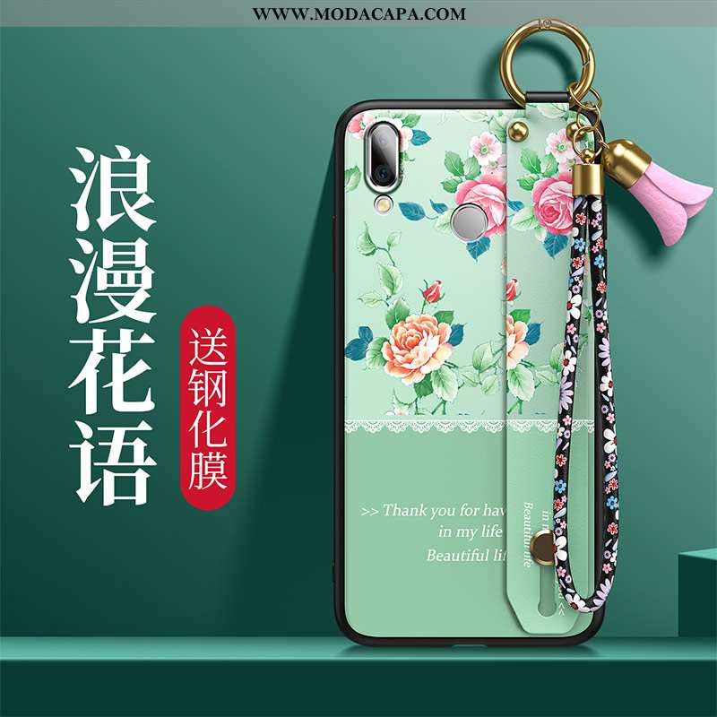 Capa Huawei P Smart 2020 Criativas Silicone Cases Protetoras Verde Wrisband Slim Baratos