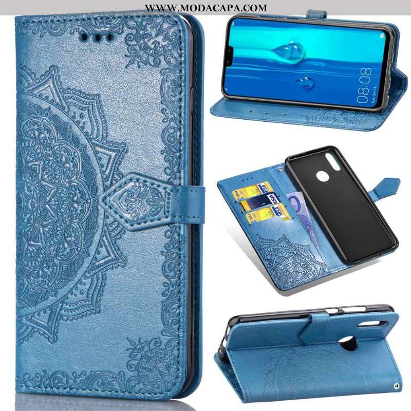 Capas Huawei P Smart+ 2020 Couro Protetoras Telemóvel Cases 2020 Cover Preto Venda