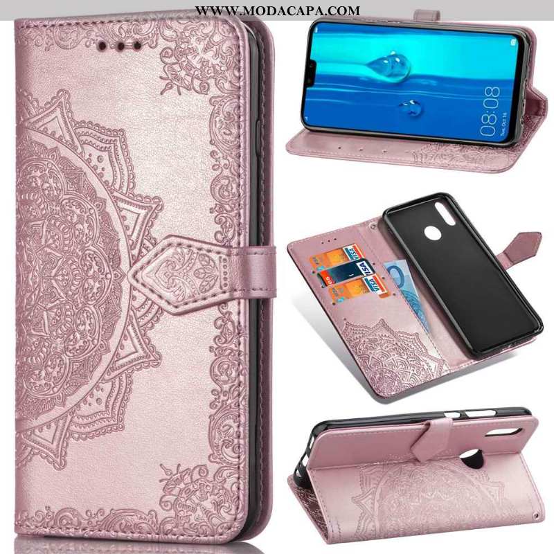 Capas Huawei P Smart+ 2020 Couro Protetoras Telemóvel Cases 2020 Cover Preto Venda