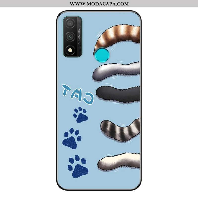 Capas Huawei P Smart 2020 Protetoras Novas Telemóvel Soft Telinha Azul Desenho Animado Baratas