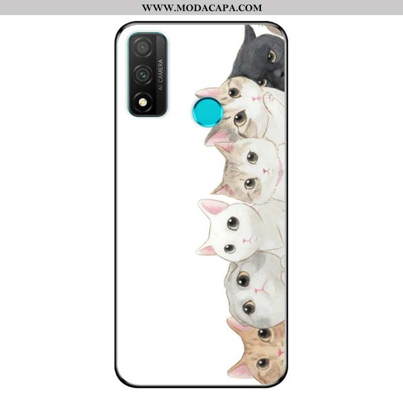 Capas Huawei P Smart 2020 Protetoras Novas Telemóvel Soft Telinha Azul Desenho Animado Baratas