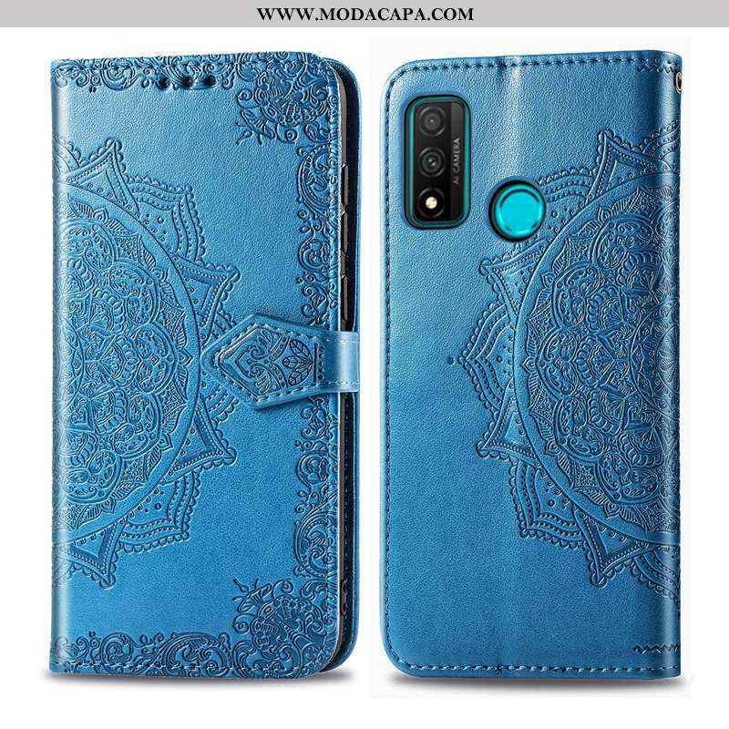 Capa Huawei P Smart 2020 Couro Cinza Antiqueda Telemóvel Cover Capas Cases Barato