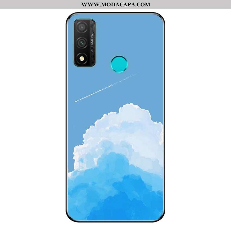 Capas Huawei P Smart 2020 Fosco Azul Antiqueda Pretas Protetoras Cases Baratas
