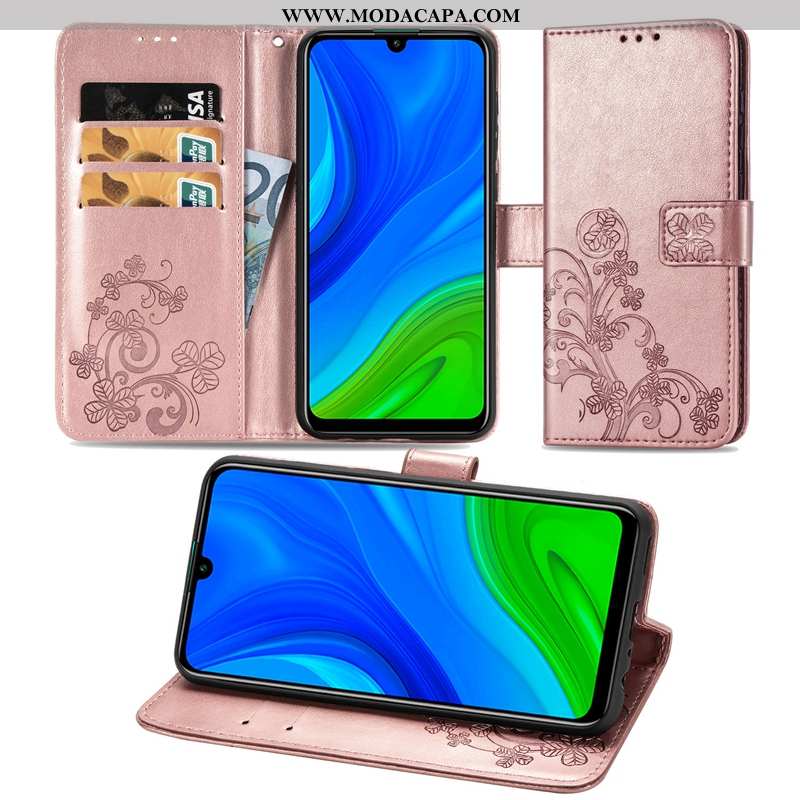 Capas Huawei P Smart 2020 Couro Cases Telemóvel Protetoras Rosa Cover Barato