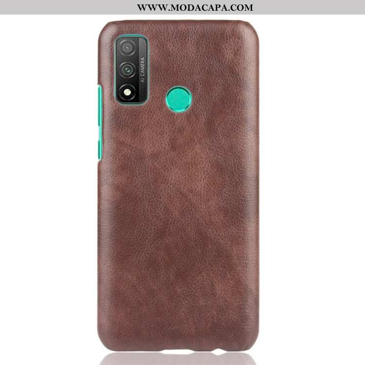 Capa Huawei P Smart 2020 Fosco Couro Couro Telemóvel Preto Personalizada Capas Baratas