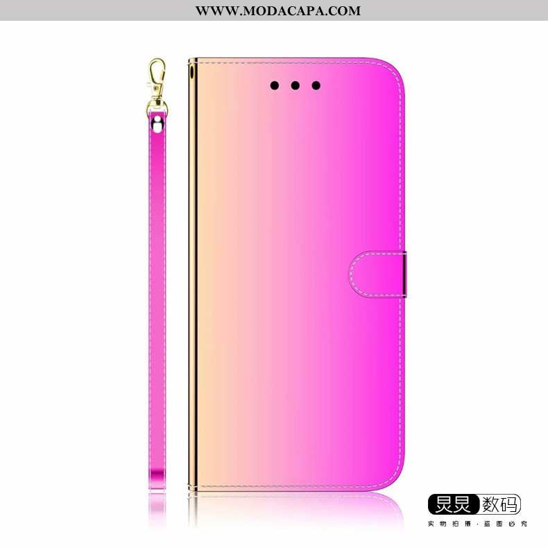 Capas Huawei P Smart 2020 Couro Cinza Telemóvel Cases Tendencia Protetoras Baratas