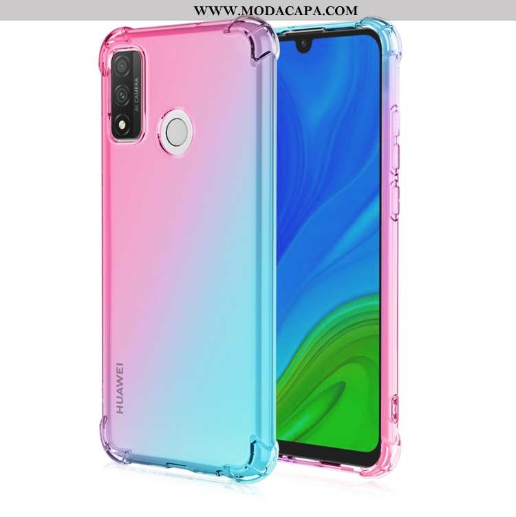 Capas Huawei P Smart 2020 Soft Pu Gradiente Telemóvel Cases Antiqueda Barato