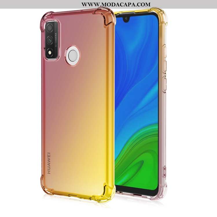 Capas Huawei P Smart 2020 Soft Pu Gradiente Telemóvel Cases Antiqueda Barato