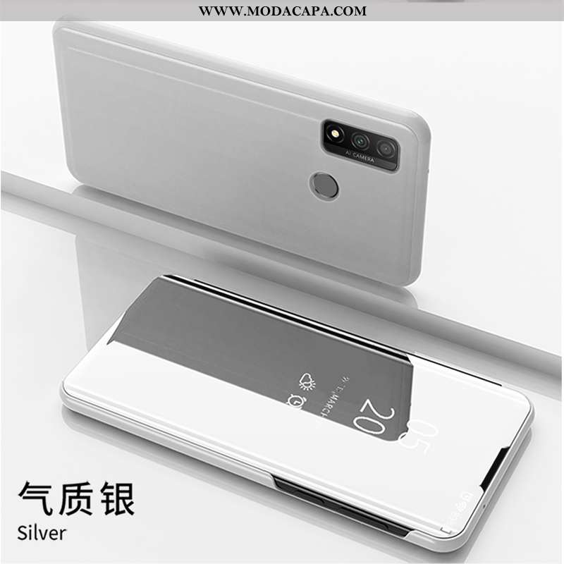 Capas Huawei P Smart 2020 Couro Cases Telemóvel Branco Cover Venda
