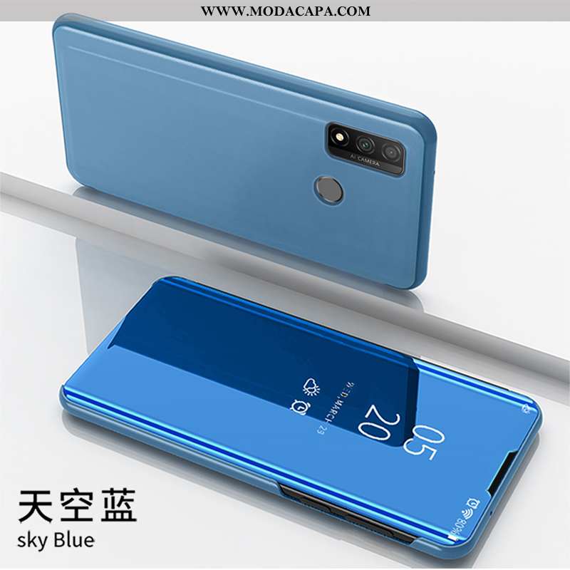 Capas Huawei P Smart 2020 Couro Cases Telemóvel Branco Cover Venda